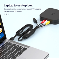 Convertidor de VHS a Digital, Tarjeta de Captura de Video USB, Adaptador 1080P, Entrada de Video RCA S, Graba Cintas VHS Antiguas, VCR, DVD a PC, Mac, Computadora