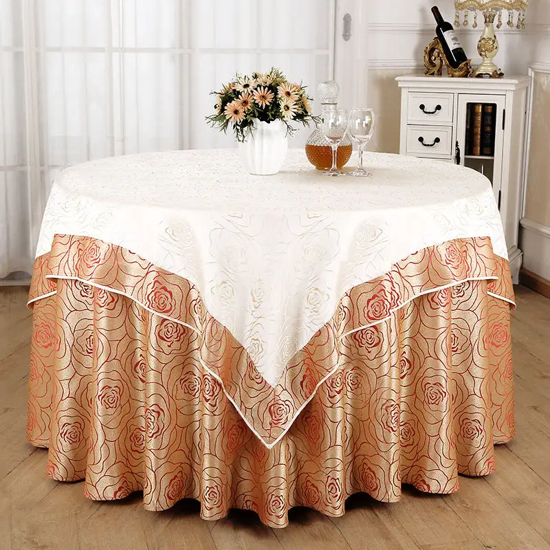 wholesale elegant beautiful Spandex Tablecloths round table Covers For Wedding Banquet important events