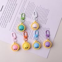 Porte-clés créatif en forme de dumpling, mignon, en PVC irisé, breloque alimentaire, pendentif de sac de dessin animé, accessoires pour cadeaux et faveurs de fête d'anniversaire