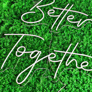 Conception libre enseignes électroniques BASSES quantité minimale de commande enseigne lumineuse Led personnalisée enseigne au néon Better Together acrylique - Product Image 4