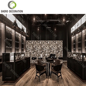 Vitrine de luxe haut de gamme pour bijoux, design moderne personnalisé, présentoir à montres avec verre trempé, métal et MDF pour les bijouteries - Product Image 5