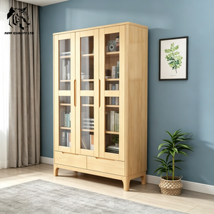 Librería de madera combinada personalizada para estudio, precio de descuento de proveedor chino, MOQ pequeño, dropshipping. - Product Image 1