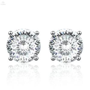 <b>Top</b> Demanded 925 Sterling Silver Moissanite Stud Earrings Luxury IGI Certified Women's Jewelry for Birthdays <b>Weddings</b> Special - Product Image 5