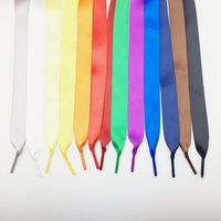 Lacets en satin tendance de 2 cm de large avec embouts transparents, longueur 100 cm, style décontracté imprimé, motifs blancs et colorés, emballage en vrac