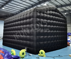 Evento comercial negro PVC portátil patio trasero fiesta casa inflable <span class=keywords><strong>club</strong></span> nocturno LED discoteca luz inflable <span class=keywords><strong>club</strong></span> nocturno cubo tienda - Product Image 6