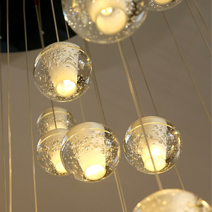 <span class=keywords><strong>Lampadario</strong></span> <span class=keywords><strong>Moderno</strong></span> a 5 Sfere con Bolle di Cristallo, Luci a Sospensione LED G4 Dimmerabili, Finitura Cromata, a Risparmio Energetico per Hotel, Casa, <span class=keywords><strong>Cucina</strong></span>, Soggiorno - Product Image 6