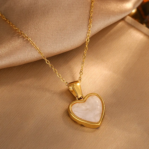 Collar con Colgante de Corazón de Acero Inoxidable 304 Chapado en Oro de 18K de Lujo con Diseño Tridimensional para Mujer, Joyería de Moda - Product Image 6