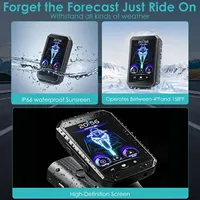 Écran intelligent portable pour moto de 3,6 pouces, IP66, sans fil, Apple CarPlay, Android Auto, batterie 3000 mAh, commande vocale