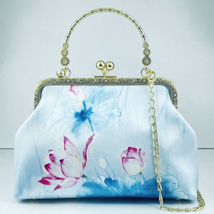 Sac à bandoulière en cuir à clip à <span class=keywords><strong>main</strong></span>, fermeture éclair dorée, nouveau style chinois élégant, sac à bandoulière pour femme, sac pour <span class=keywords><strong>homme</strong></span> - Product Image 4