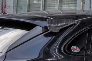 Pour Porsche Cayenne 2018 2019 2020 2021 <span class=keywords><strong>2022</strong></span> 2023 2025 9Y0 Coupé : Garniture de vitre arrière et aileron de toit améliorés en <span class=keywords><strong>fibre</strong></span> de carbone sèche TKT - Product Image 4