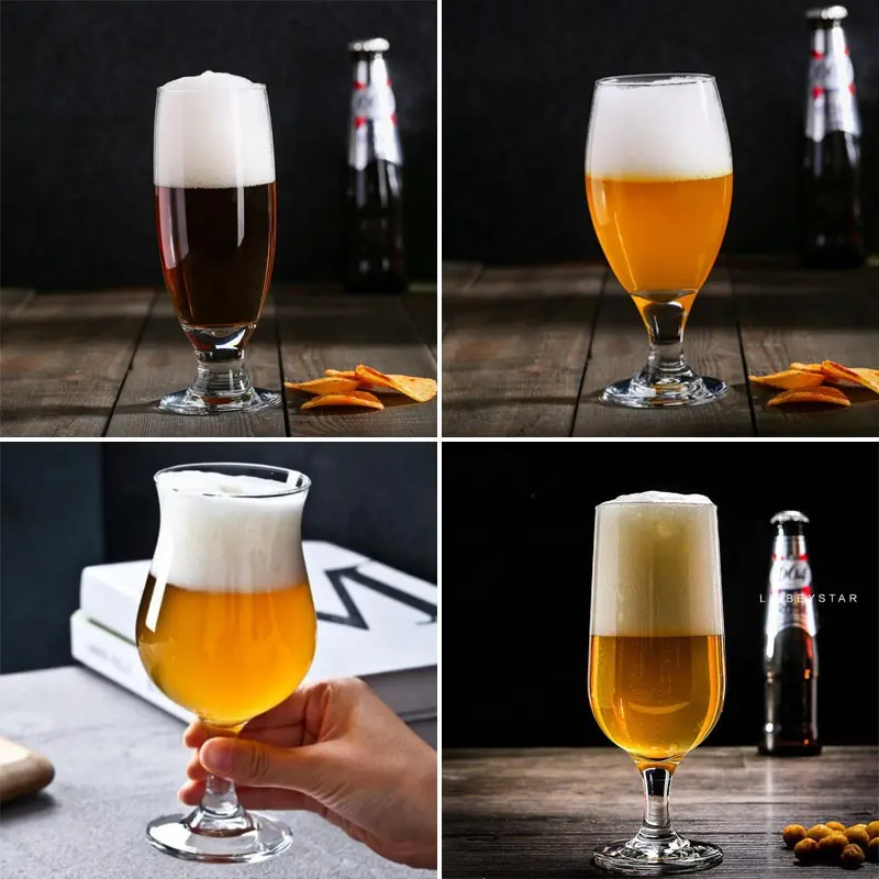 Yüksek kaliteli zarif Libby Punk IPA bira bira bardağı kurşunsuz kristal lale soğutma bira bardağı