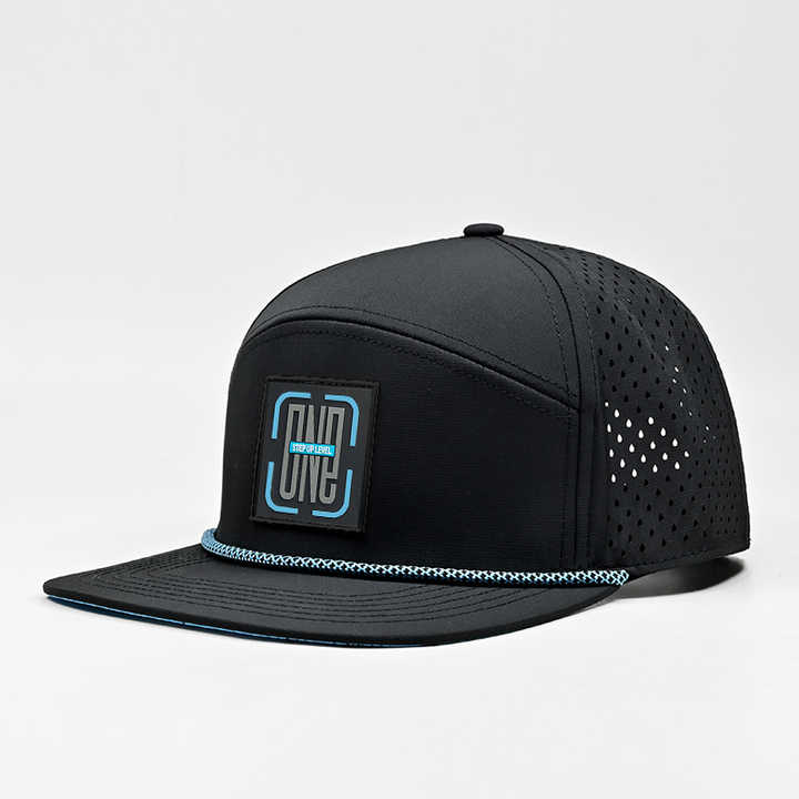 OEM 6 Panels Flat Bill Rope Hat - Waterproof & Customizable