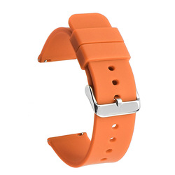 Orange- silver button switch ear