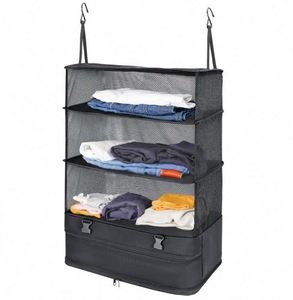 Muestra gratuita de organizador de armario colgante plegable, portátil y personalizado para viajes. - Product Image 5