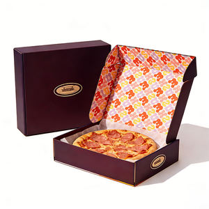 Premium Custom Eco-Friendly Biodegradable Recyclable Cardboard Rigid <b>Pizza</b> Packaging Gift <b>Box</b> Logo Reusable High-End Design - Product Image 1