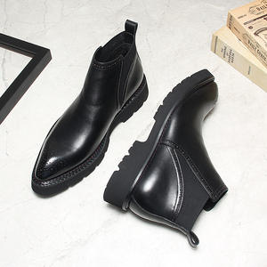 Botas de Motocicleta de Piel Genuina para Hombre, Estilo Nuevo, Punta Cuadrada, Suela Gruesa, Antideslizantes, con Masaje, Casuales de Negocios - Product Image 2