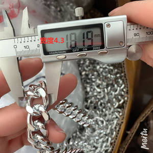 Fashion Chains <b>Necklace</b> <b>Silver</b> 40cm X 10cm Zinc Alloy <b>Chunky</b> Chain Punk Retro Style For Women Gift - Product Image 1