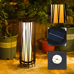 Solar Rattan Lamp Vertical Outdoor Garden <b>Light</b> Waterproof LED Courtyard Decoration Lawn Lighting - Product Image 2