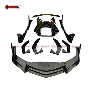 ชุดแต่ง Lamborghini Revuelto อัพเกรดเป็นสไตล์ DK คาร์บอนไฟเบอร์แห้ง ประกอบด้วยลิ้นหน้า สเกิร์ตข้าง ฝากระโปรงหน้า สปอยเลอร์หลัง ดิฟฟิวเซอร์หลัง - Product Image 6