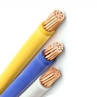 Fil THHN gainé de nylon en gros 4/12/10/8/6/4/2/0 AWG, câble THHN à âme en cuivre gainé de nylon