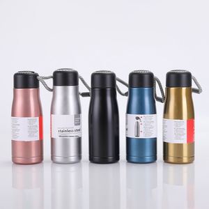 Bouteille d'eau sport isotherme en acier inoxydable 304 de 420 ml/550 ml avec poignée en corde, isolation thermique 6-12 heures, personnalisable avec logo OEM en gros - Product Image 3