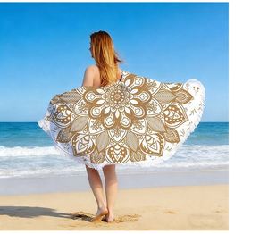 Toalla de Playa Redonda de Microfibra Súper Absorbente para Natación y Baño en Verano, Transpirable y Extra Gruesa - Product Image 2
