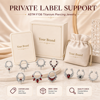 JiaXin Anneaux de nez articulés en titane ASTM F136 pour tragus, hélix, daith, septum, conch, rook et lèvres