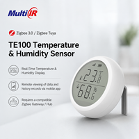 Capteur de température et d'humidité Zigbee Tuya avec accès à distance via application, tendances historiques, surveillance et automatisation du climat intérieur