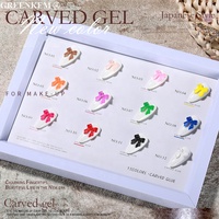 12 couleurs 5D fleur sculptant Relief creux Nail Art Gel Micro Texture étanche à l'eau étiquette privée Gel de sculpture sur ongles