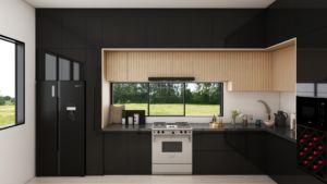 Muebles de Cocina de Tablero de Partículas Estilo Australiano, Gabinetes con Cajones de Almacenamiento para Venta al por Mayor - Product Image 3