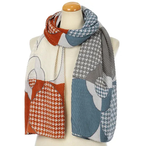 Bufanda gruesa de invierno de alta calidad para mujer, bufanda de poliéster estampada de diseño de lujo. - Product Image 1