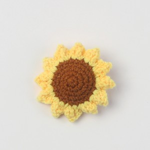 Llavero de ganchillo con cabeza de flor de girasol simulada, accesorios para ramo, venta al por mayor - Product Image 5