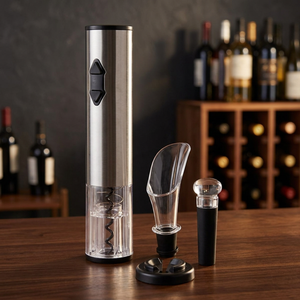 Ouvre-bouteille électrique portable Seasons Pino avec accessoire coupe-capsule en acier inoxydable rechargeable via USB - Product Image 3