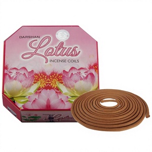 Encens en spirale Darshan Lotus, spirales de papier parfumées, encens indien religieux, utilisation toute saison - Product Image 1