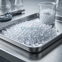 Granulés de résine PCTFE vierge pour moulage et extrusion, matière première fluoroplastique résistante aux basses températures