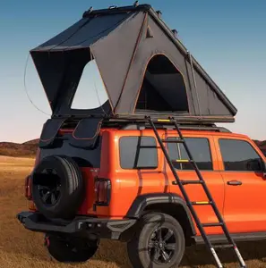 HOTO מכירה חמה אוהל עמיד למים 4x4 אלומיניום קשיח מעטפת מכונית אוהלי גג קמפינג חיצוני אוהל גג ל SUV 4x4