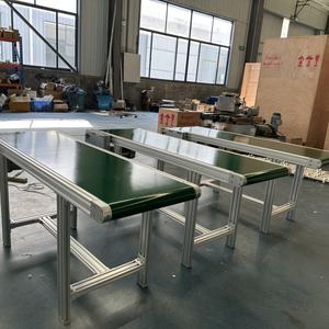 PVC bant konveyör ile Motor yüksek kalite PVC/PU bant konveyör makinesi montaj hattı ekipmanları gıda sınıfı PU bant konveyör hattı - Product Image 2