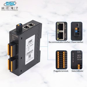 Modbus TCP Ethernet/IP K/T/J tipi CK-TP3169 modülü ile sıcaklık kontrol cihazı 16 kanal termokupl giriş modülü - Product Image 2