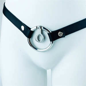 FRRK جديد قصير للذكور العفة برو جهاز قوي ومريح Bdsm قفص العفة للرجال المثيرة السيطرة على الجسم لعبة الجنس - Product Image 5