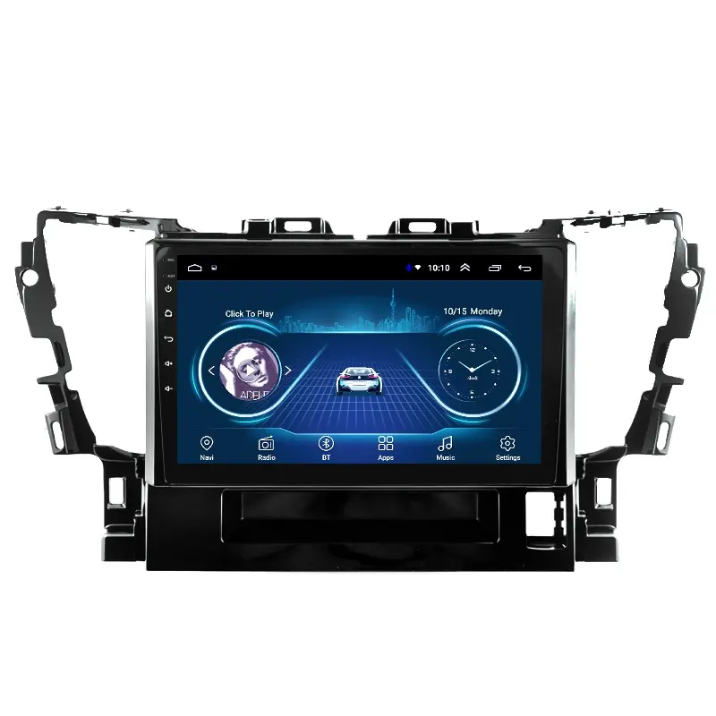 Автомобильный радиоприемник с сенсорным экраном 10,1 дюйма, Android 10, для Toyota Alphard 2015, 2016, 2017, 2018, GPS-навигация, автомобильная стереосистема (2f1b3всекитайская версия)