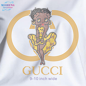 Vente flash : Transfert thermique de strass <span class=keywords><strong>Betty</strong></span> Girl brillant pour t-shirt, design personnalisé, strass à coller au fer, transfert thermique de strass <span class=keywords><strong>Betty</strong></span> - Product Image 1