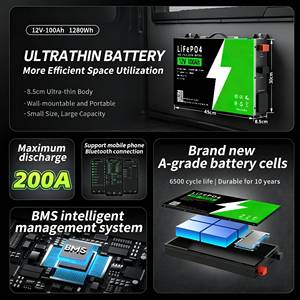 Batterie LiFePO4 fine 12,8 V 300 Ah, format compact, pour véhicules tout-terrain 12 V, lithium à décharge profonde pour <span class=keywords><strong>4x4</strong></span>, caravanes, espaces restreints, stockage solaire, applications marines - Product Image 2