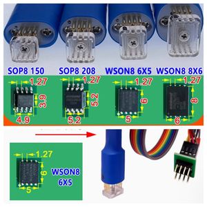 ดาวน์โหลด Burn Write Probe 4 ชิ้น SOP8 WSON สปริงนีดเดิล สายเคเบิลสำหรับเขียนชิปแฟลช EEPROM 24V CE E433 - Product Image 1