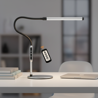 Lampe de table électrique en aluminium AC/DC avec télécommande, flexible, pour la lecture, les bureaux, les chambres, la maison/le bureau, lampe de bureau LED moderne et simple
