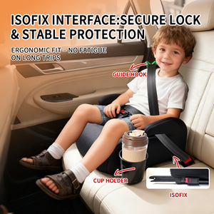 <span class=keywords><strong>Seggiolino</strong></span> Auto Rialzato per Bambini Approvato ECE R129 I-Size <span class=keywords><strong>con</strong></span> <span class=keywords><strong>ISOFIX</strong></span>, Cuscino di Sicurezza Portatile per Bambini da 125-150cm 15-36kg - Product Image 1