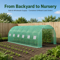 Serre de culture de jardin en polytunnel grand format 6x3x2m pour la vente en gros