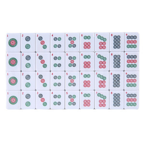 Mahjong en mélamine de style taïwanais 34 mm avec chiffres arabes et lettres anglaises pour usage domestique - Product Image 4