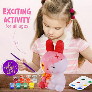 ของเล่นเรืองแสงตุ๊กตากระต่ายน้อยระบายสีของเล่นเด็กอนุบาลไฟกลางคืนวาดรูปแบบระบายสีของเล่นด้วยสติกเกอร์หินอัญมณี - Product Image 4