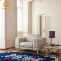 Fauteuil Chesterfield moderne en acier inoxydable, capitonné en velours et cuir, fauteuil de salon, fauteuil de détente, canapé simple pour hôtel