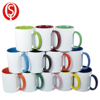Meilleures ventes de tasses à café en céramique et porcelaine avec poignée et sublimation en couleur sur fond brillant